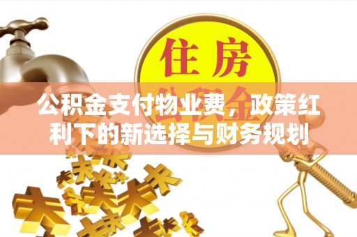 山丹公积金支付物业费，政策红利下的新选择与财务规划